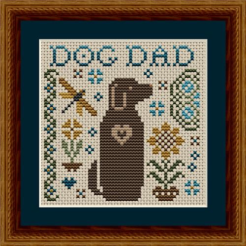 Dog Dad Cross Stitch Pattern by Happiness Is HeartMade