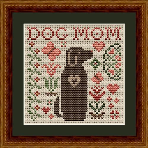 Dog Mom Cross Stitch Pattern by Happiness Is HeartMade