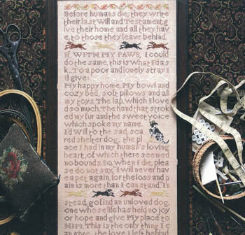 Dog's Last Will and Testament Cross Stitch Pattern by Heartstring Samplery