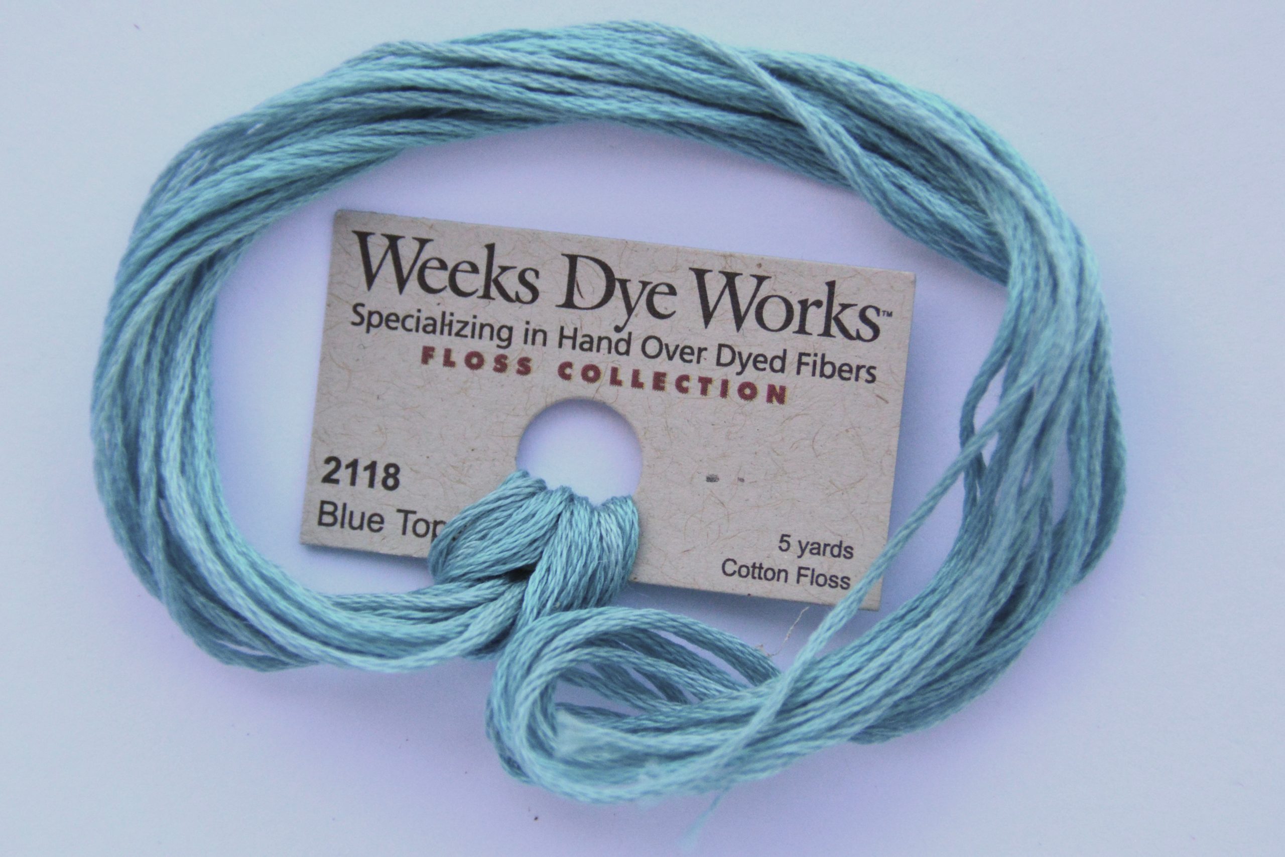 Blue Topaz 2118Weeks Dye Works 6-Strand Hand-Dyed Embroidery Floss