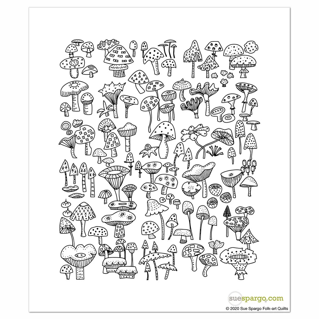 Shroom Boom Embroidery Panel