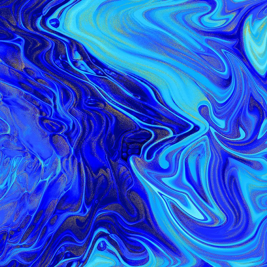 Escapade - Navy Metallic Marble #CM3798-NAVY - Quilting Fabric