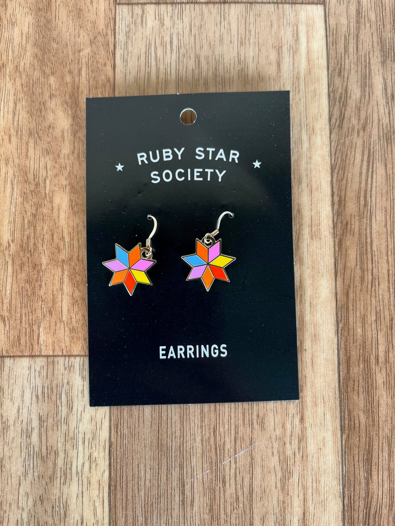Earrings Quilt Star by Ruby Star Society