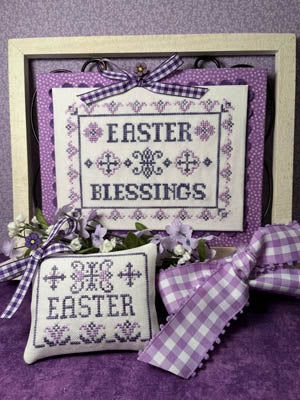 Easter Blessings Cross Stitch Pattern by Scissortail Designs