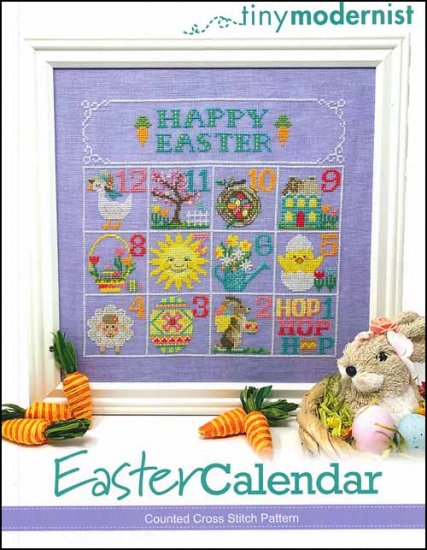 Easter Calendar Cross Stitch Pattern by Tiny Modernist