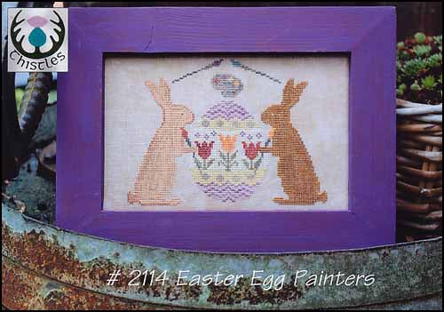 Easter Egg Painters Cross Stitch Pattern by Thistles