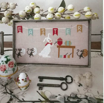 Easter Preparation Cross Stitch Pattern by Twin Peak Primitives