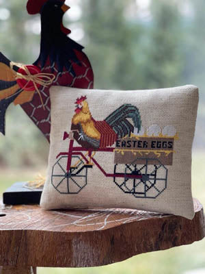 Easter Rooster Cross Stitch Pattern by Twin Peak Primitives
