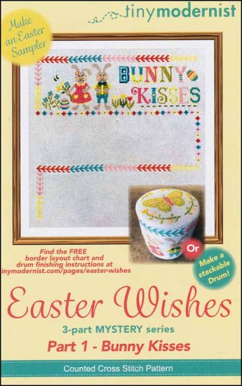 Easter Wishes Part 1: Bunny Kisses Cross Stitch Pattern by Tiny Modernist