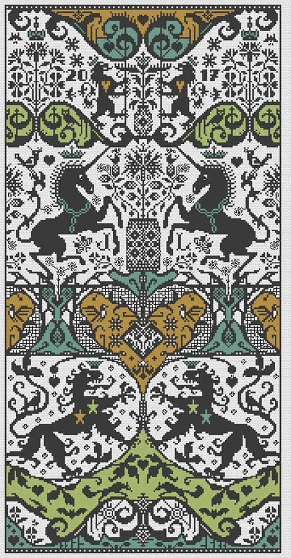 SALE Edge Of Darkness Cross Stitch Pattern by Long Dog Samplers Physical Copy