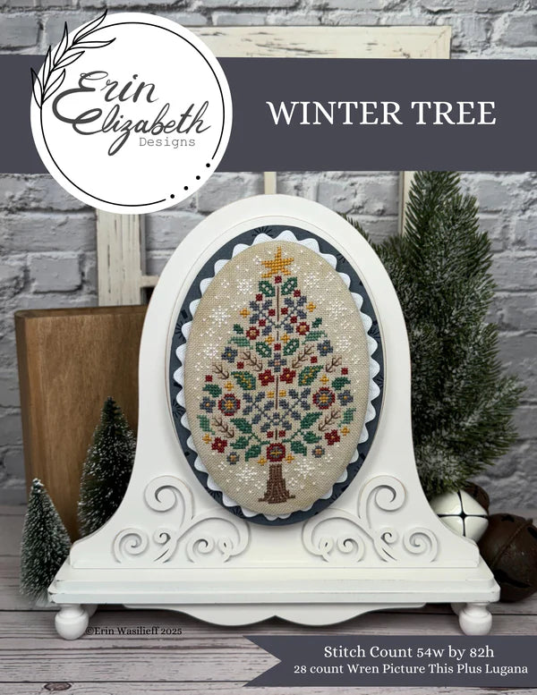 SALE Winter Tree Cross Stitch Pattern by Erin Elizabeth Nashville Market