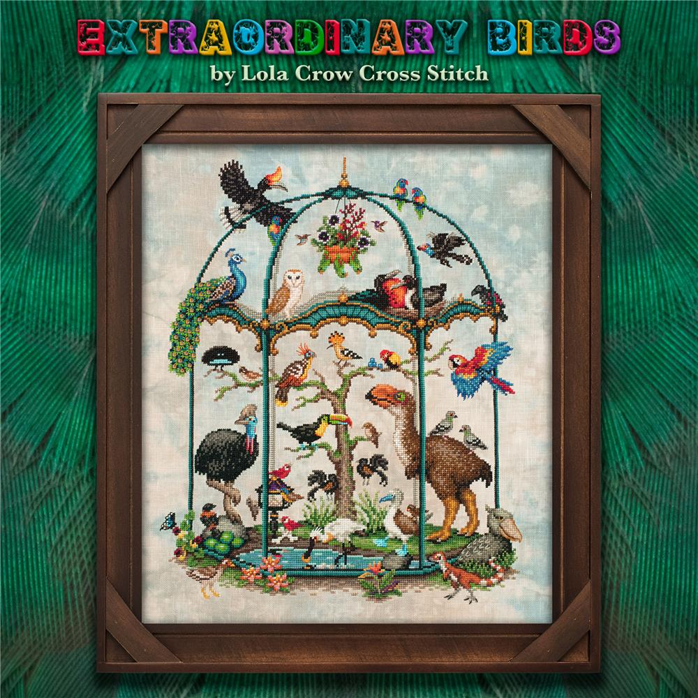 Lola Crow Extraordinary Birds Cross Stitch Pattern