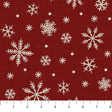 Warm and Cozy - Red Snowflakes FrannelF24682-26 - Quilting Flannel