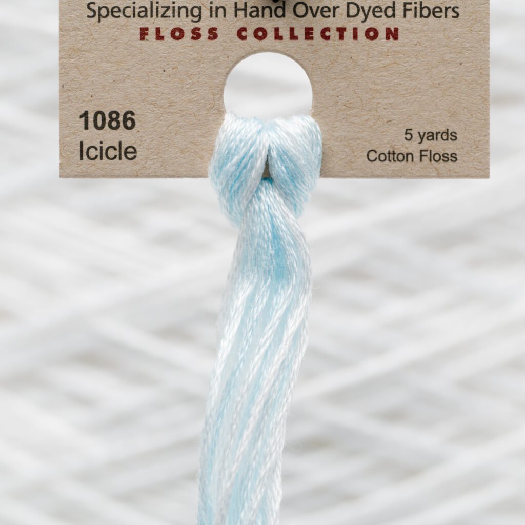 Weeks Dye Works Cotton Floss – 1086 Icicle – 5 Yards, Hand-Dyed