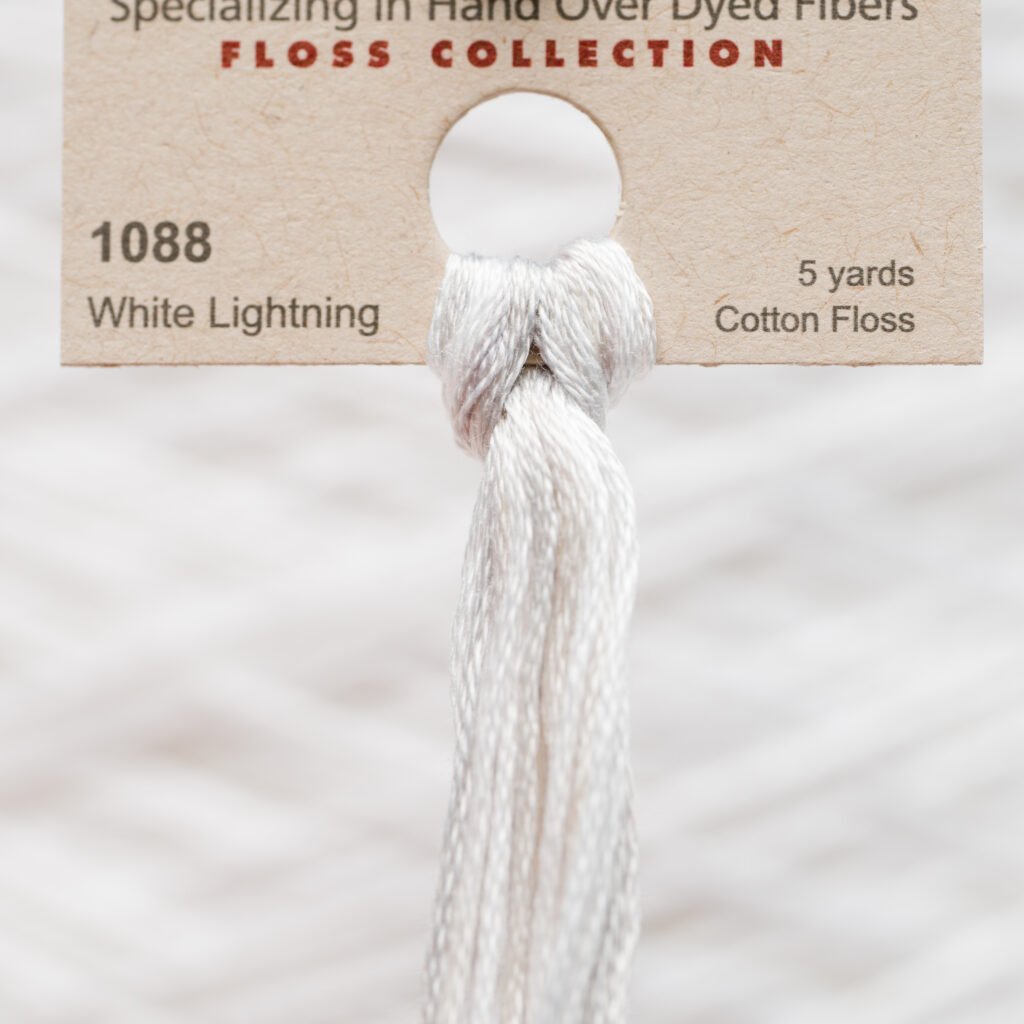 Weeks Dye Works Cotton Floss – 1088 White Light – 5 Yards, handgefärbt