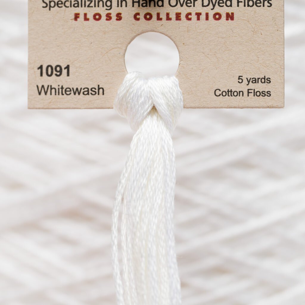 Weeks Dye Works Cotton Floss – 1091 Whitewash – 5 Yards, Hand-Dyed