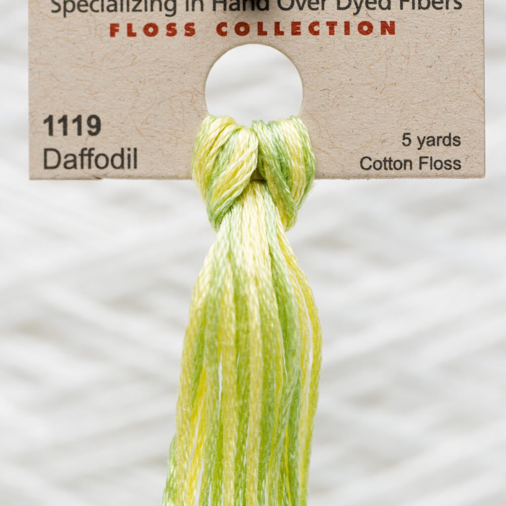Weeks Dye Works Cotton Floss – 1119 Daffodil – 5 Yards, Hand-Dyed