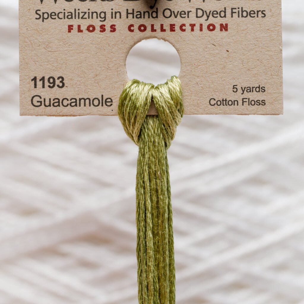Weeks Dye Works Cotton Floss – 1193 Guacamole – 5 Yards, Hand-Dyed