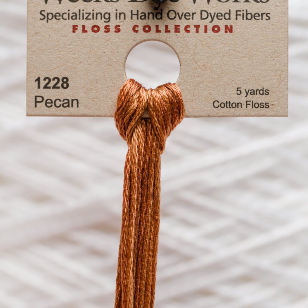 Weeks Dye Works Cotton Floss – 1228 Pecan – 5 Yards, Hand-Dyed