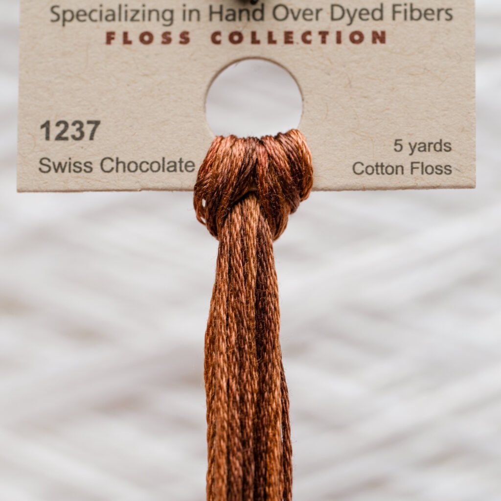 Weeks Dye Works Cotton Floss – 1237 Swiss Chocolate – 5 Yards, Hand-Dyed