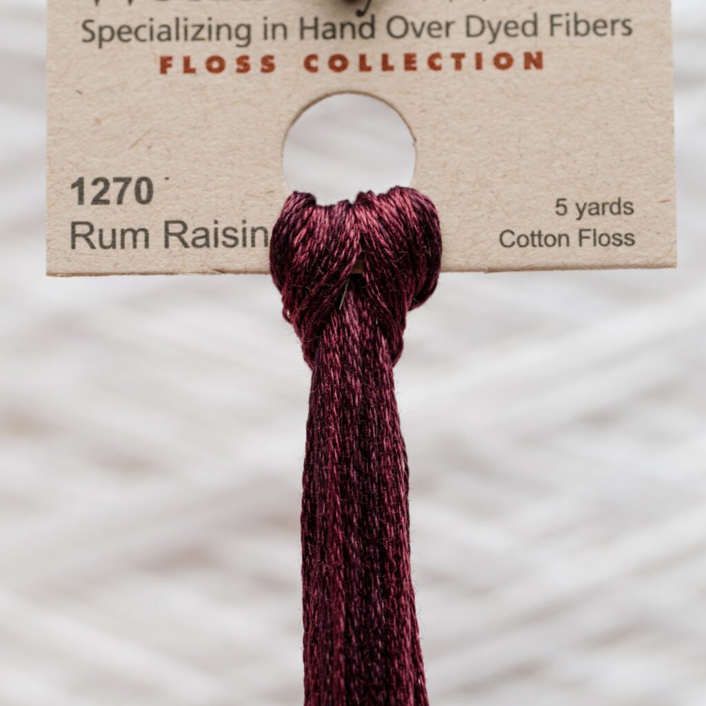 Weeks Dye Works Cotton Floss – 1270 Rum Raisin – 5 Yards, Hand-Dyed
