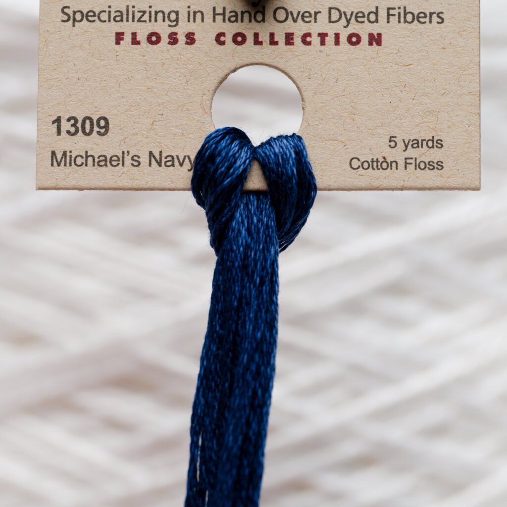 Weeks Dye Works Cotton Floss – 1309 Michael’s Navy – 5 Yards, Hand-Dyed