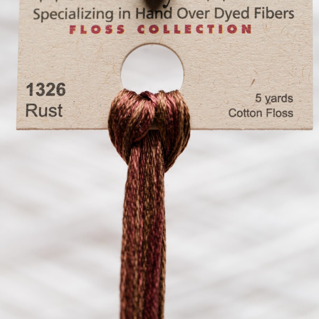 Weeks Dye Works Cotton Floss – 1326 Rust – 5 Yards, Hand-Dyed