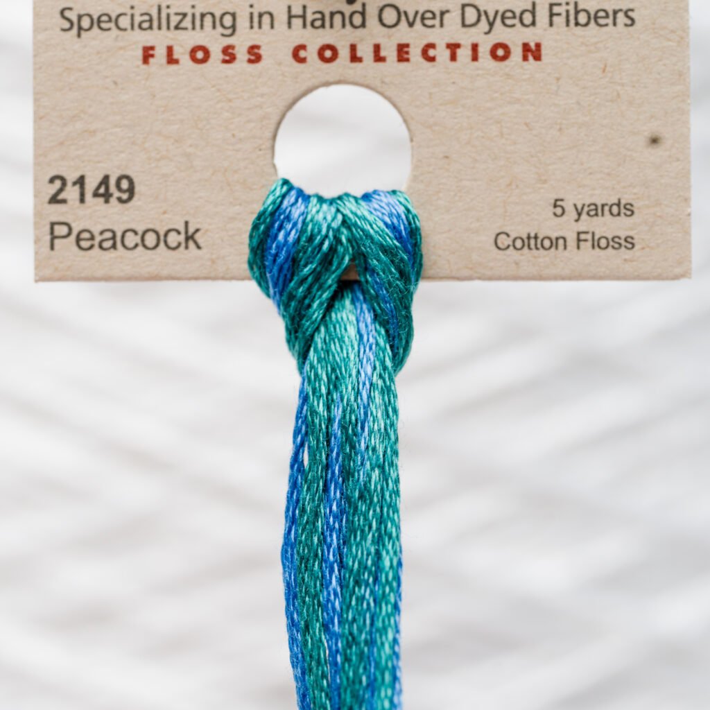Weeks Dye Works Cotton Floss – 2149 Peacock – 5 Yards, Hand-Dyed