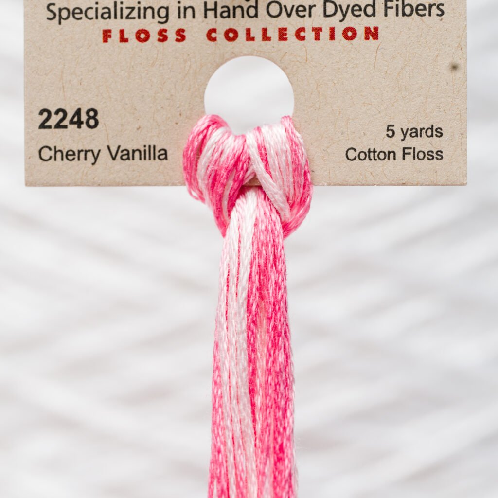 Weeks Dye Works Cotton Floss – 2248 Cherry Vanilla – 5 Yards, Hand-Dyed