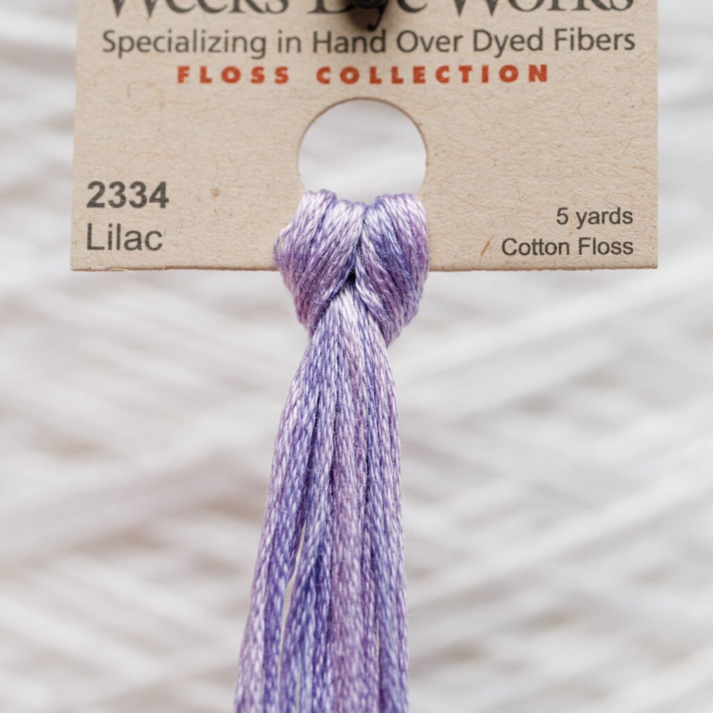 Weeks Dye Works Cotton Floss – 2334 Lilac – 5 Yards, Hand-Dyed