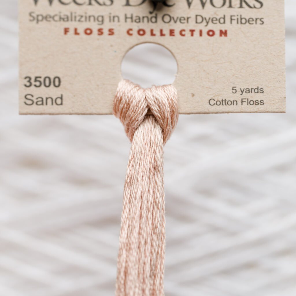 Weeks Dye Works Fil de coton – 3500 Sand – 5 Yards, teint à la main