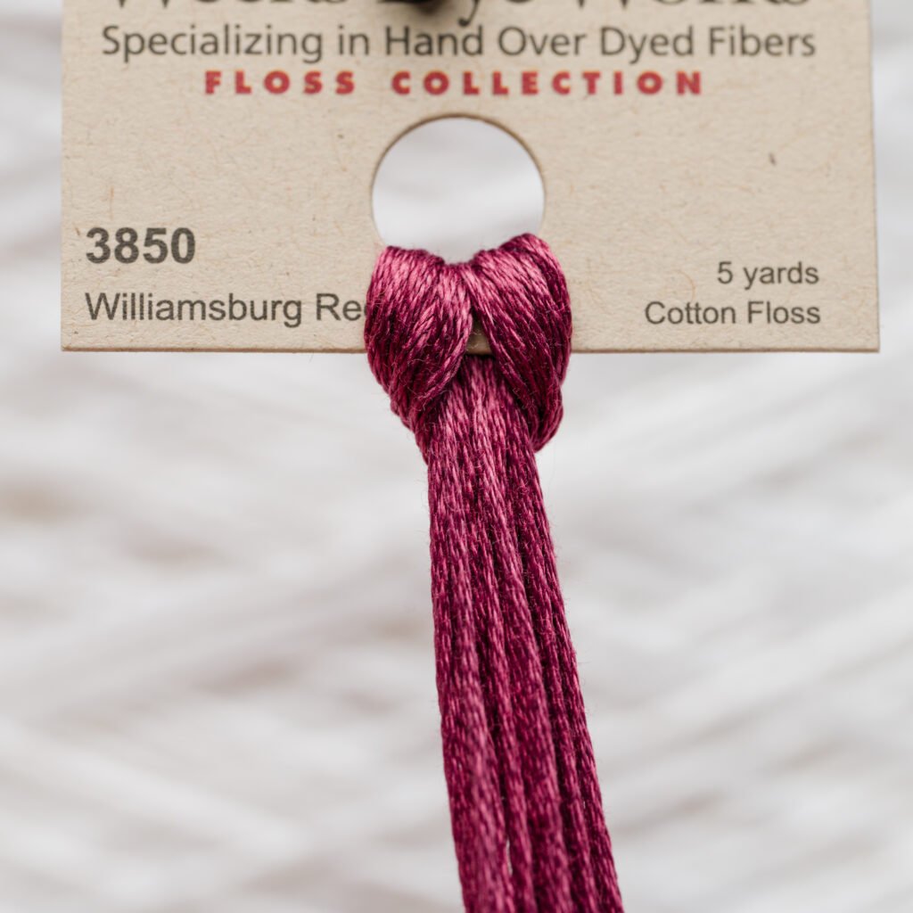 Weeks Dye Works Cotton Floss – 3850 Williamsburg Red – 5 Yards, handgefärbt