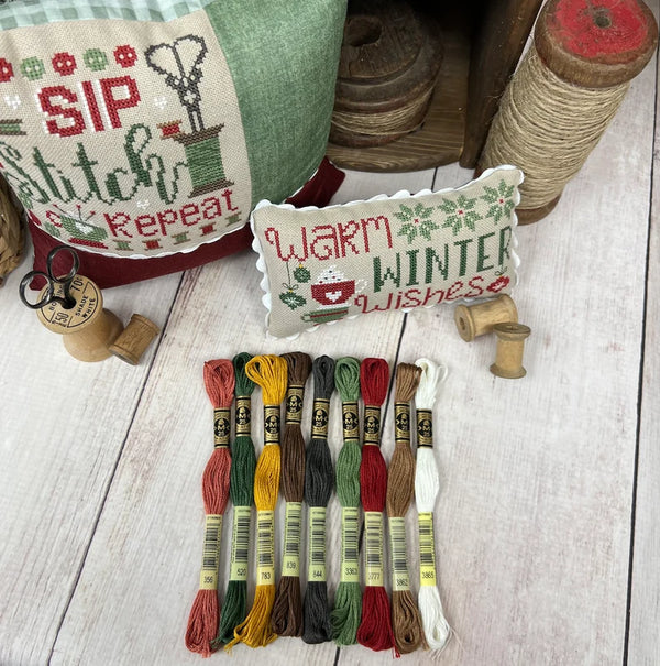 Floss Pack Only Warm Winter Wishes & Sip Stitch Repeat-FP-005