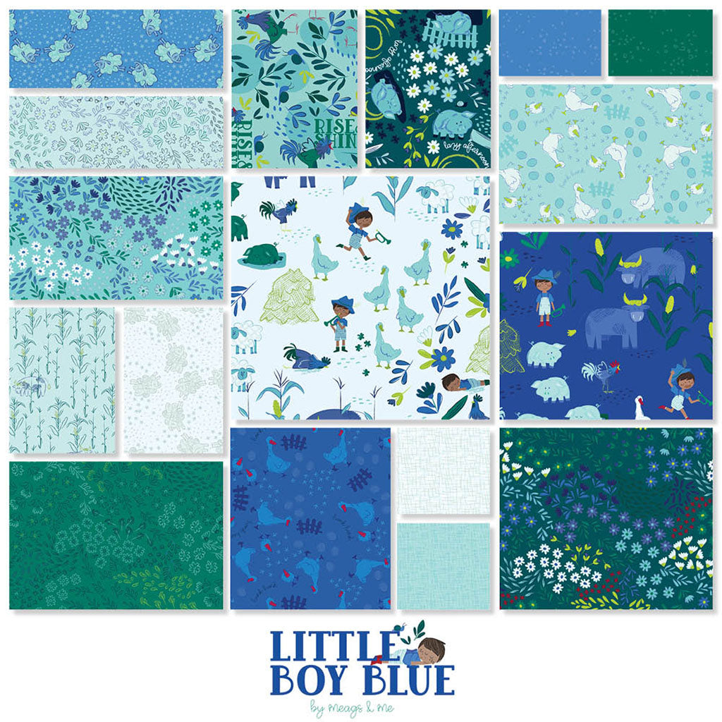 Little Boy Blue 5" squares by Meags and Me for Clothworks Fabrics