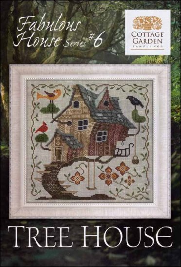 Fabulous House Series Part 6: Tree House Cross Stitch Pattern by Cottage Garden Samplings