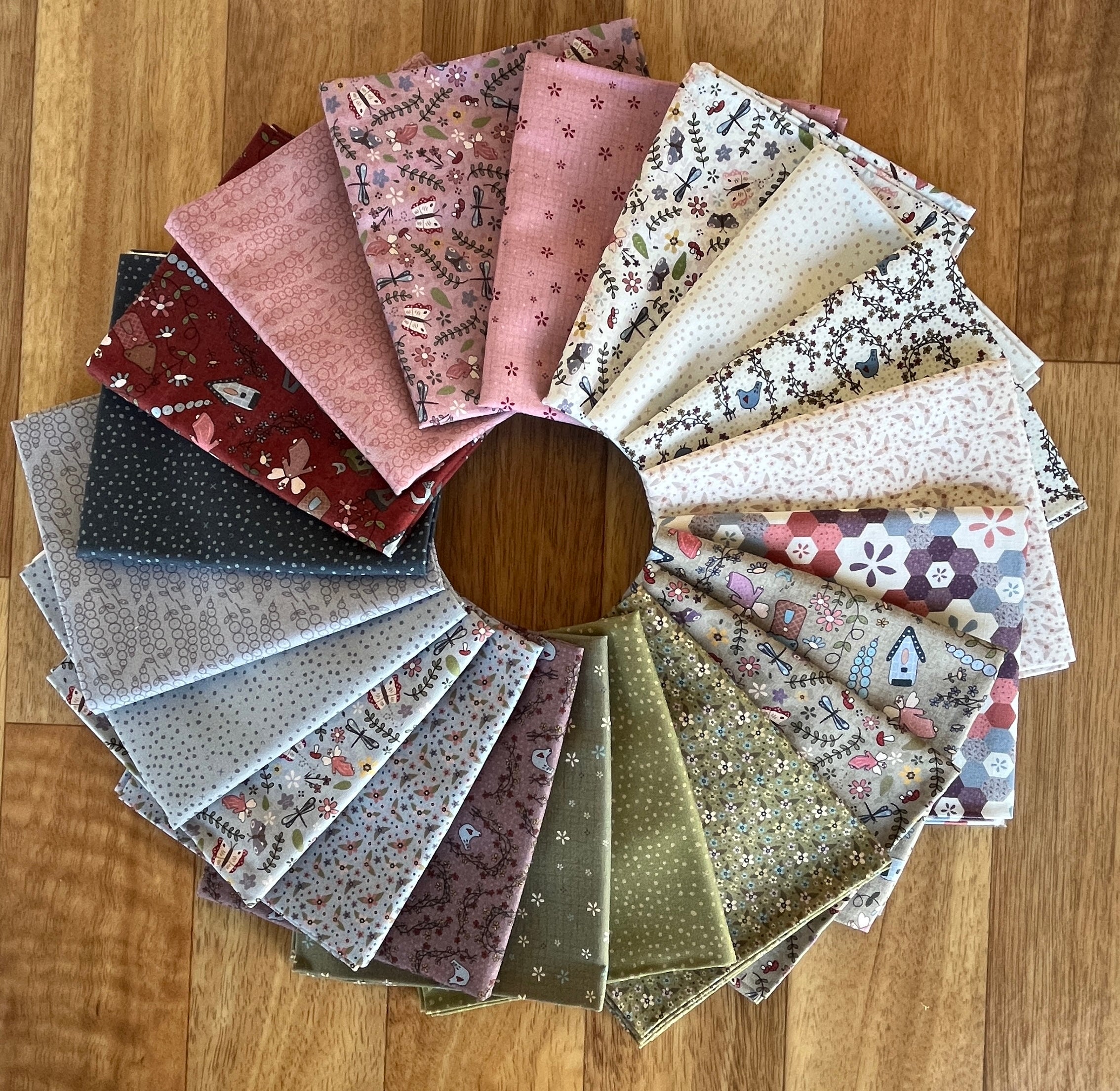 Fairy Garden Fat Quarter Bundle by Lynette Anderson for Nutex fabrics