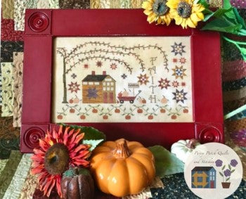 Faith, Fall at Pansy Patch Manor Cross Stitch Pattern by Pansy Patch Quilts and Stitchery