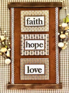 Faith, Hope, and Love Cross Stitch Pattern by Sweet Wing Studio