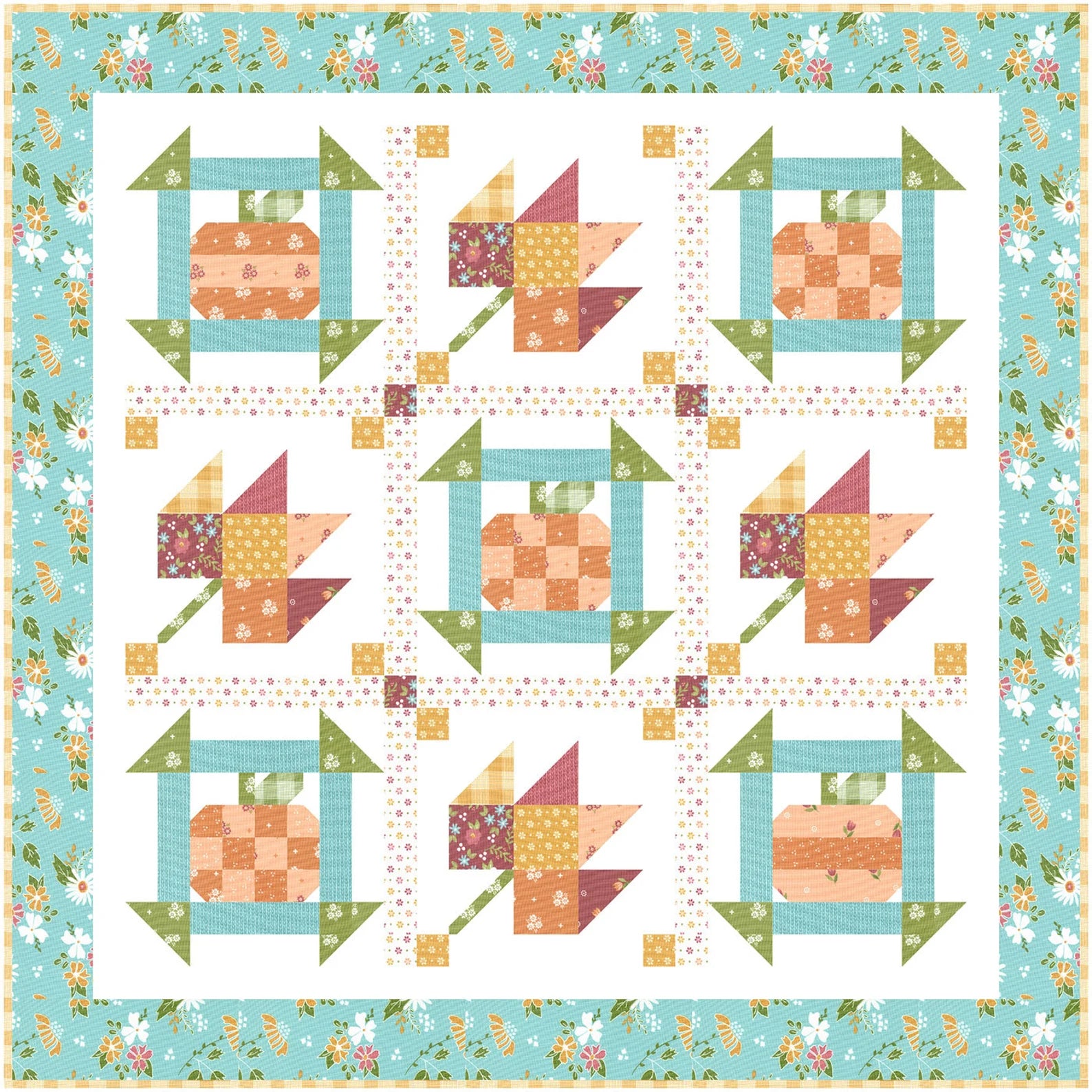 Fall Dash Mini Quilt Quilt Pattern by A Quilting Life
