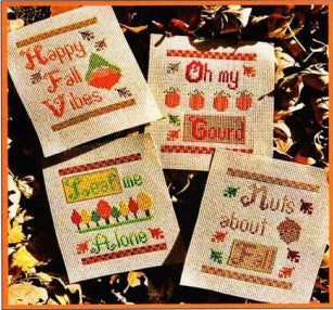 Fall Vibes 4- Pack Cross Stitch Pattern by Pickle Barrel Designs