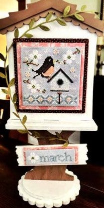 Feathered Friends - March Cross Stitch Pattern by Sweet Wing Studio