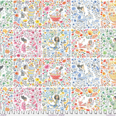 Free SpiritFabrics - Blossom Brew by Ann keenan Higgins- PWAK043.Xmulti - Brewed Blooms