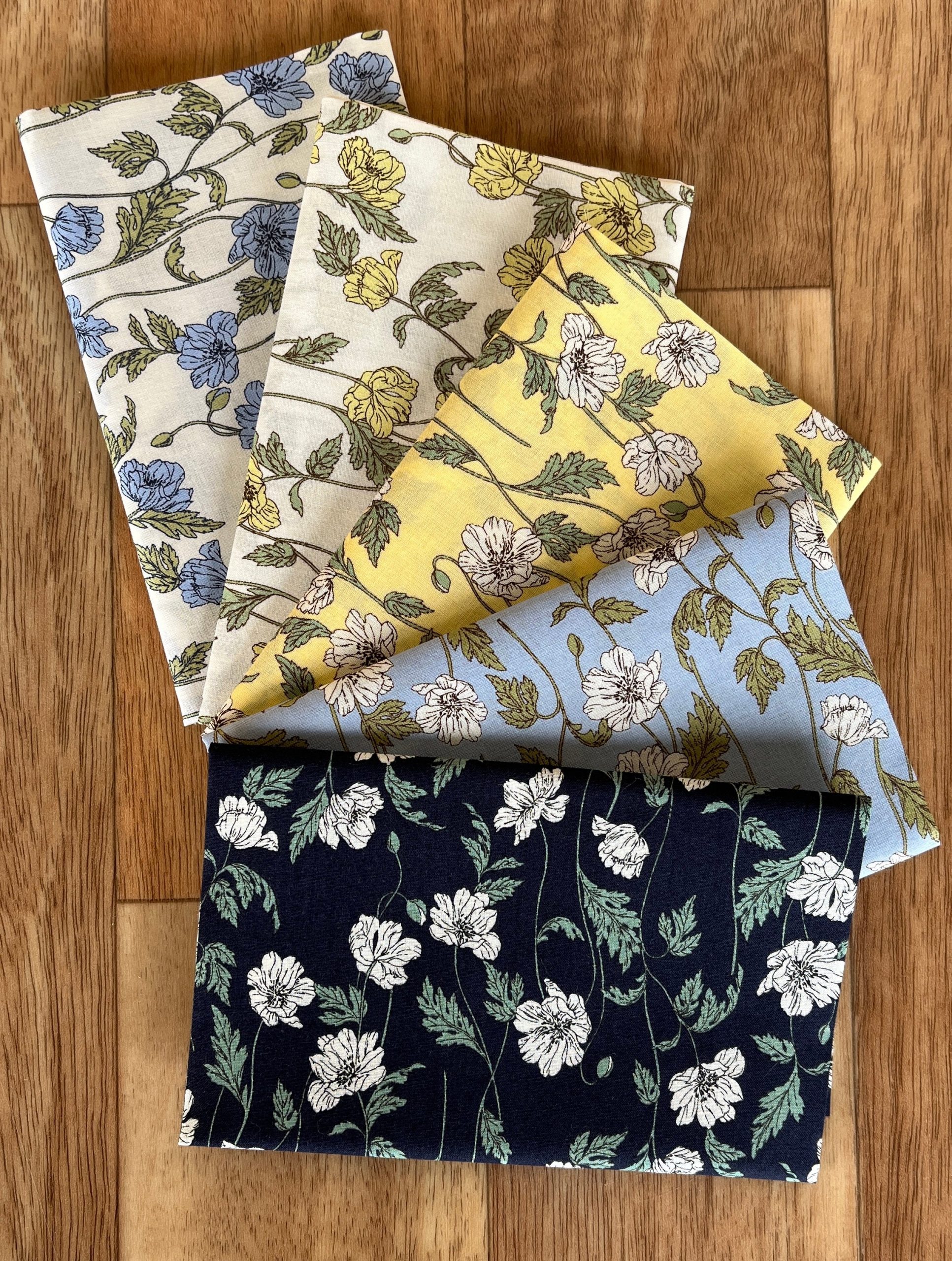 Flowers Fat Eighth Bundle Lawn Fabric by Hokkoh