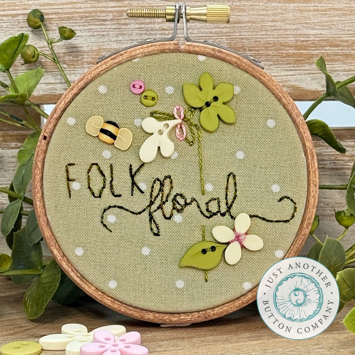 Folk Garden Button Pack Honeysuckle by Just Another Button Co