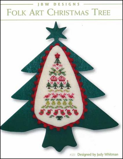 Folk Art Christmas Tree Cross Stitch Pattern by JBW Designs