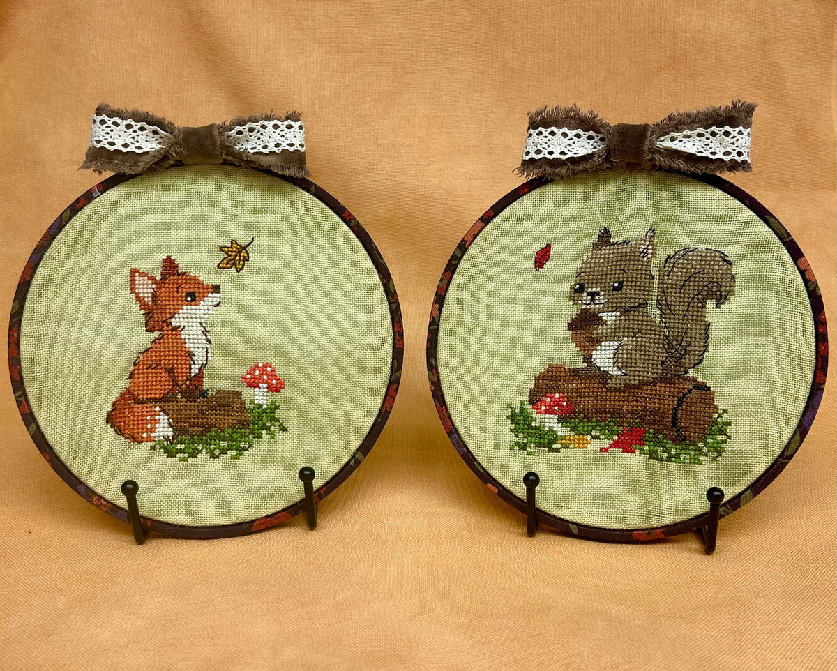 Li'l Critters: Li'l Fox and Li'l Squirrel by The Stitchin' Kitten Designs