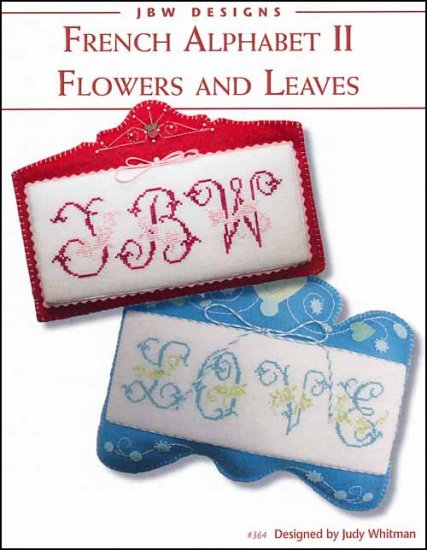 French Alphabet II Flowers and Leaves Cross Stitch Pattern by JBW Designs