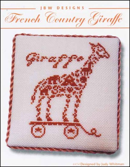 French Country Giraffe Cross Stitch Pattern by JBW Designs