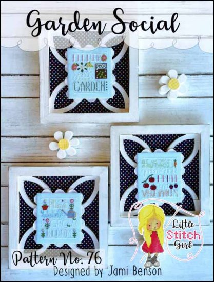 Garden Social Cross Stitch Pattern by Little Stitch Girl