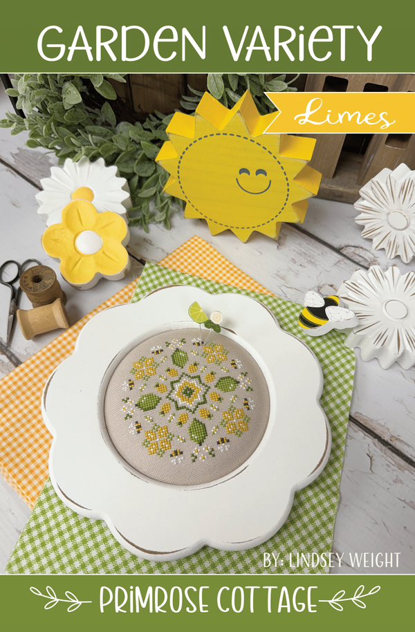 Garden Variety: Limes Cross Stitch by Lindsey Weight of Primrose Cottage - PAPER Pattern